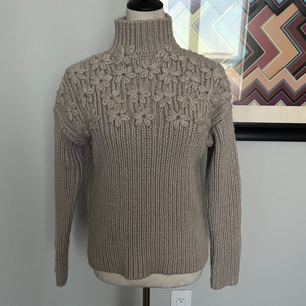 Cliche Gray Mock Turtleneck Sweater S